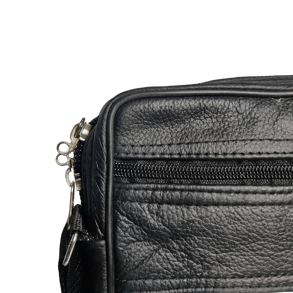 Black Leather Crossbody Bag