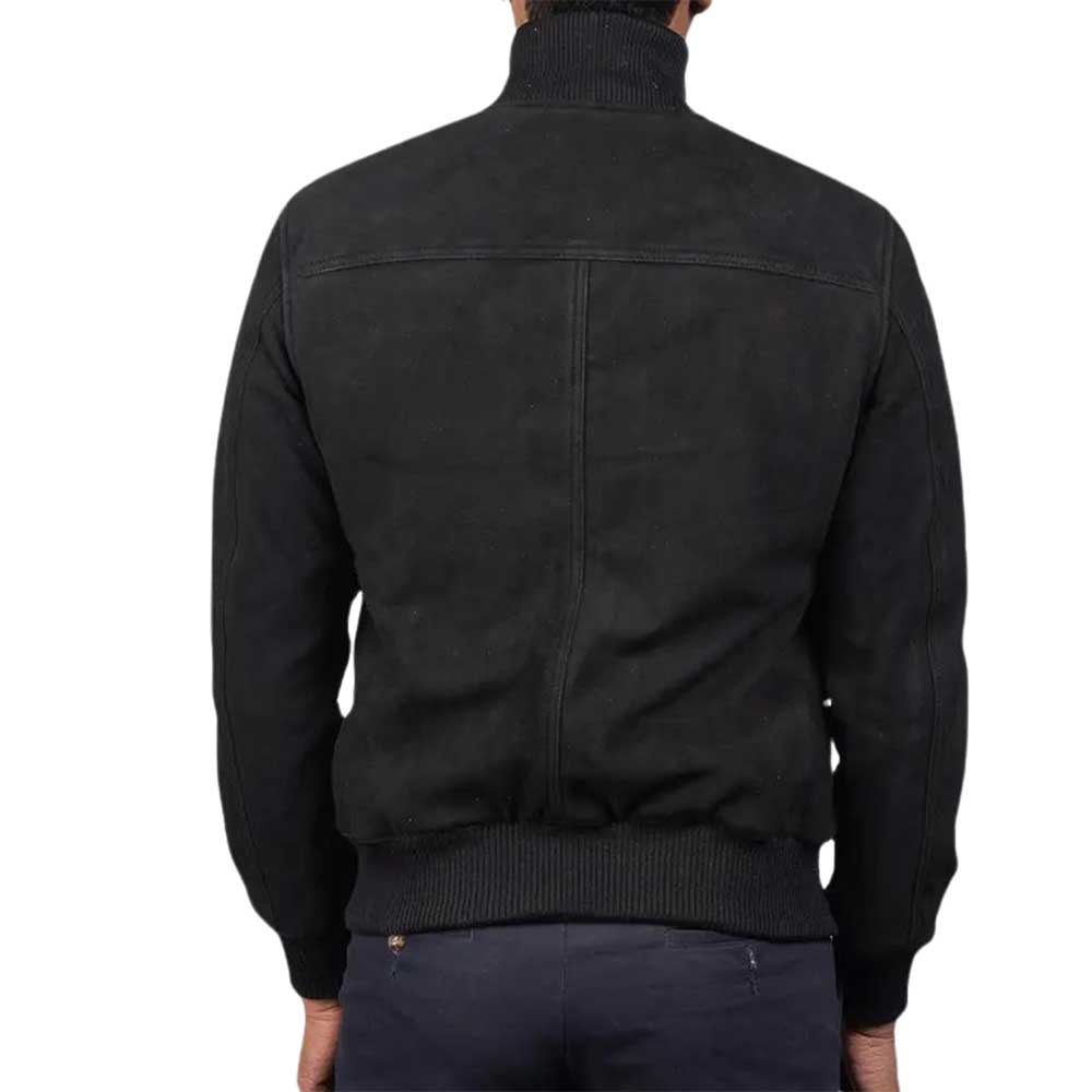 Suede Jacket Mens - Black
