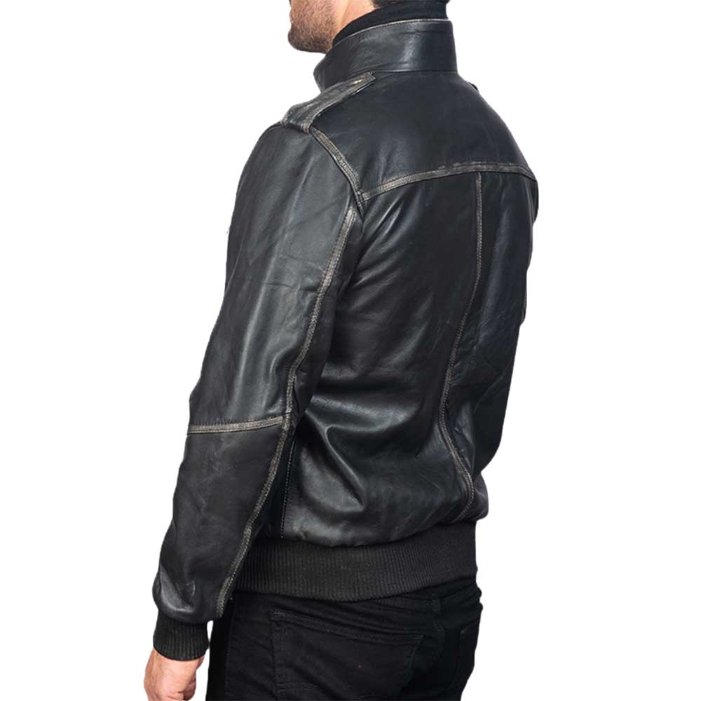 Mens Leather Jacket - Black