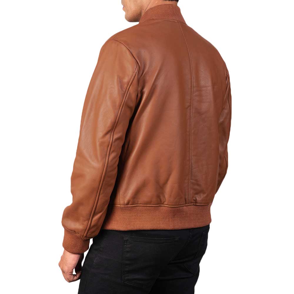 Suede Bomber Jacket - brown