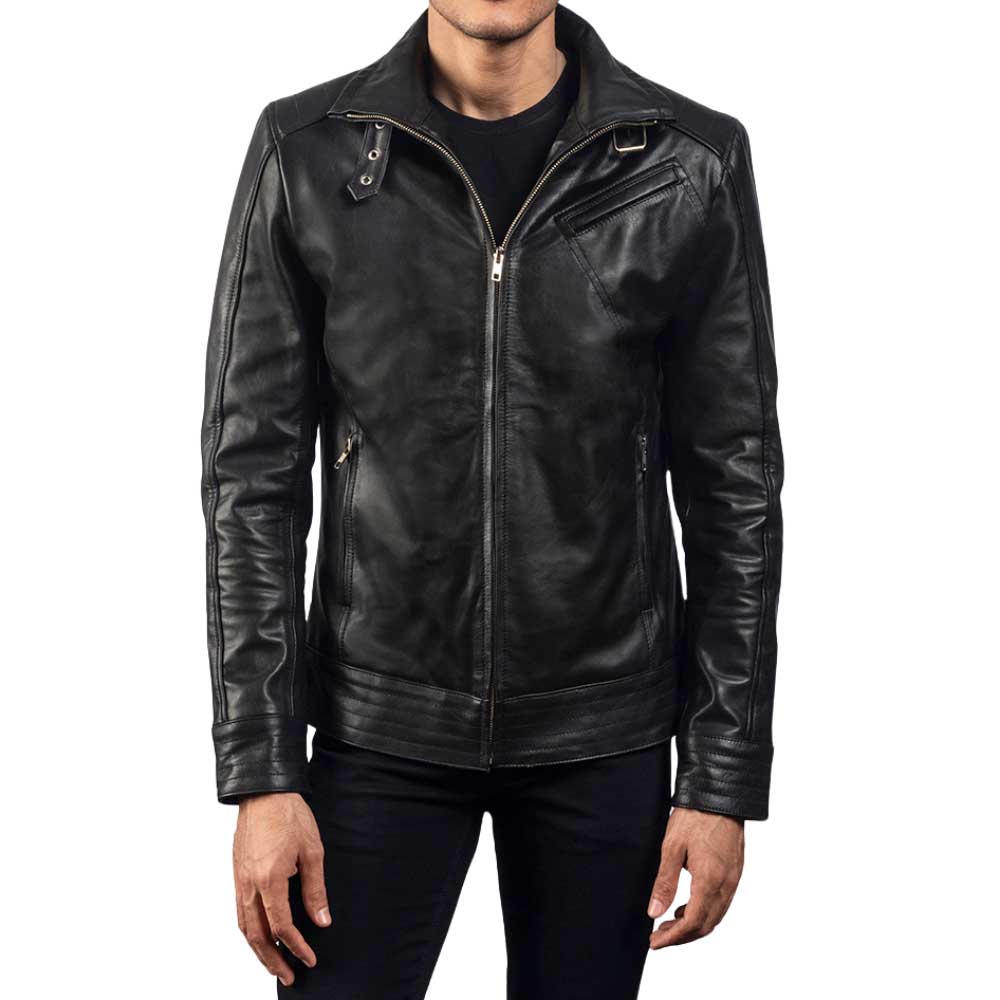 Black Leather Biker Jacket