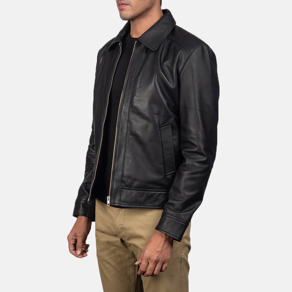 Collar Jacket Mens - Black