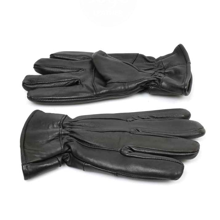 Mens Leather Gloves - Black