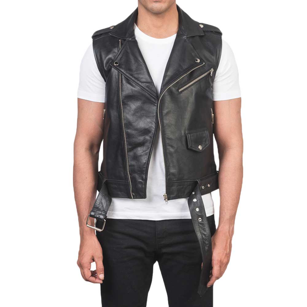 Leather Biker Vest