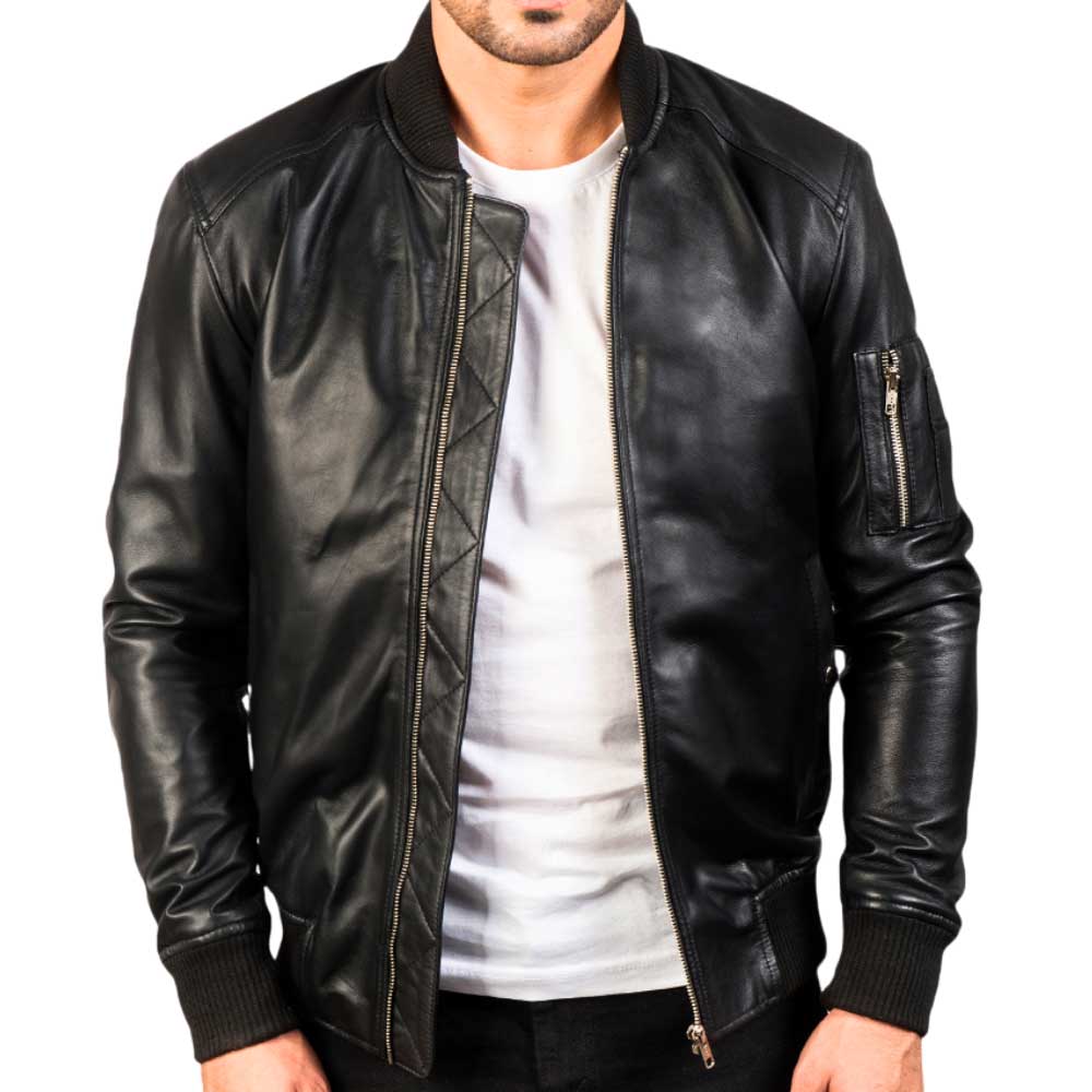 Blue Leather Jacket