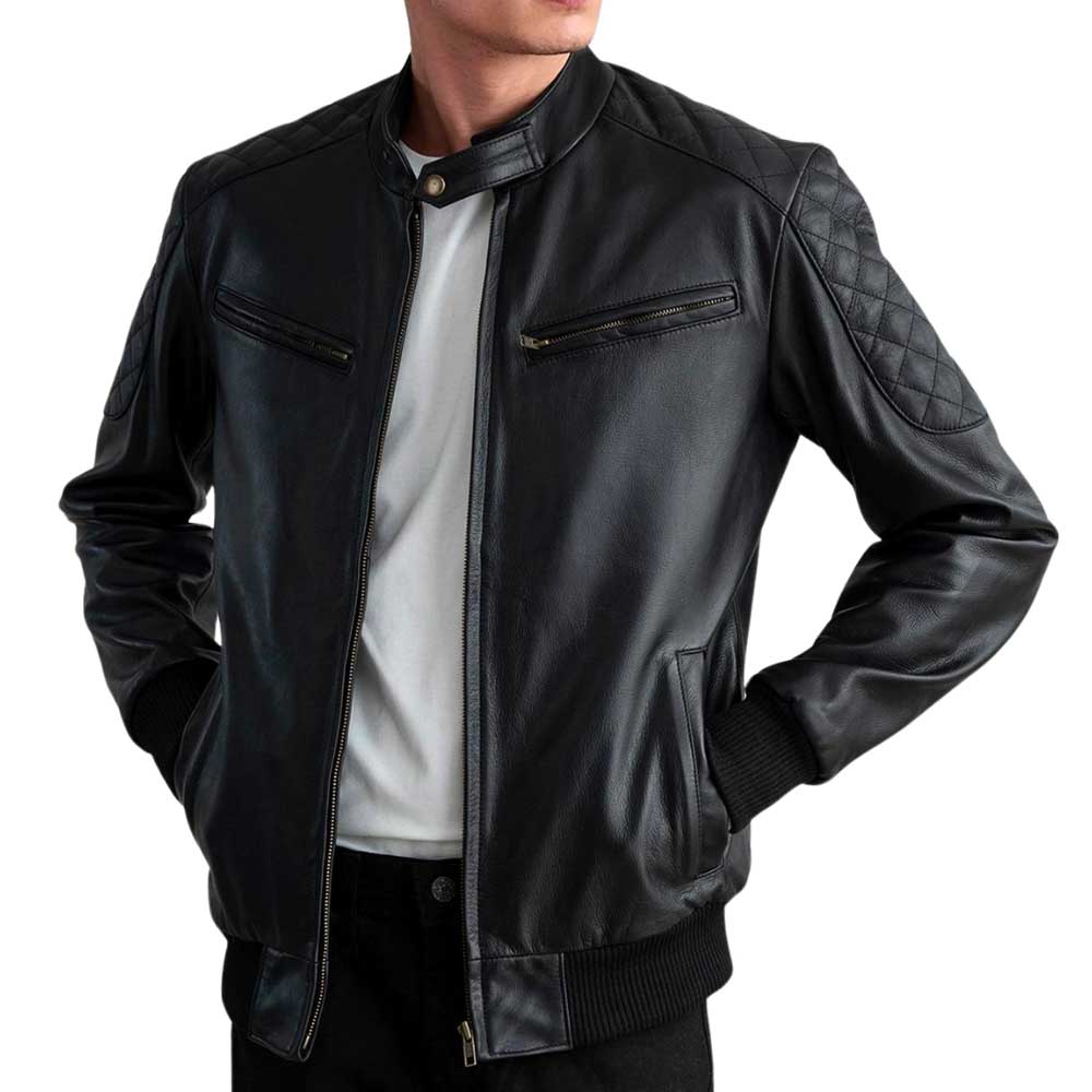 Leather Bomber Jacket