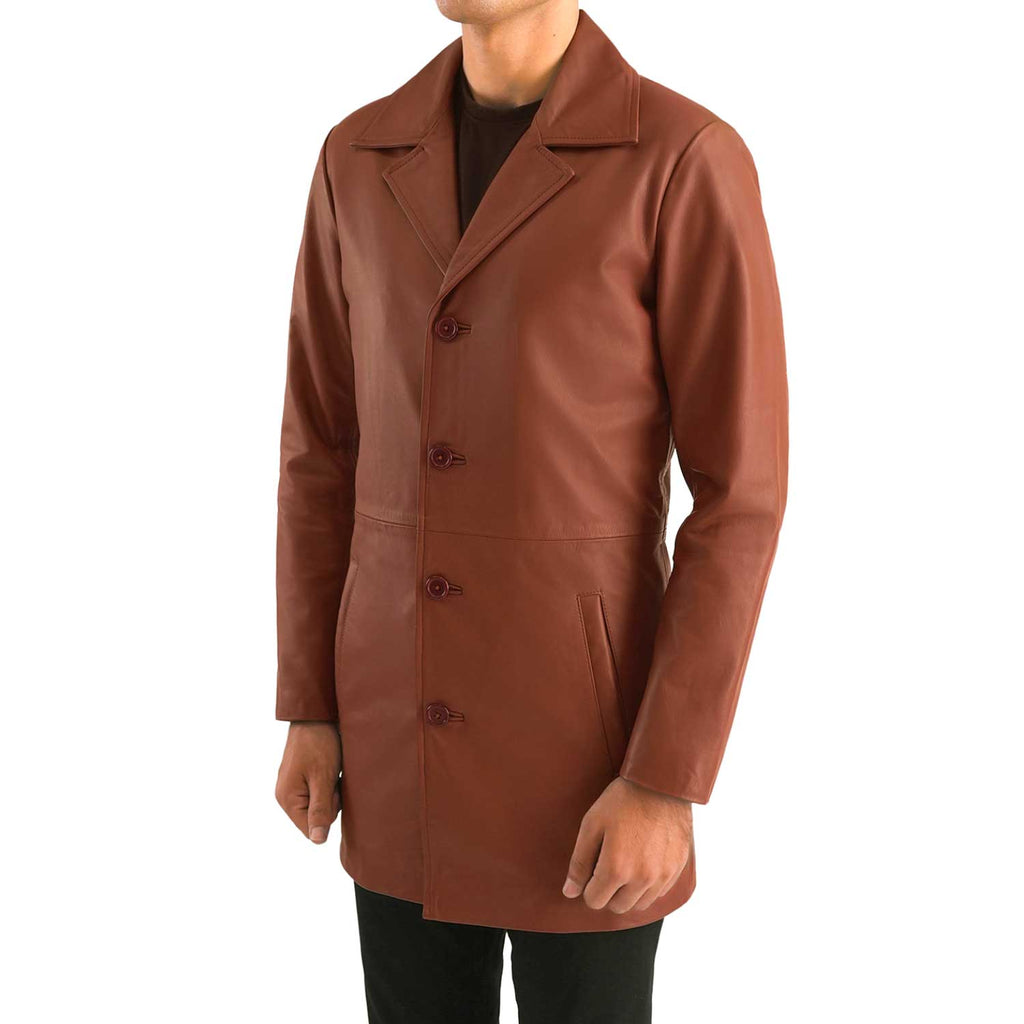 Long Coat for Men - Brown