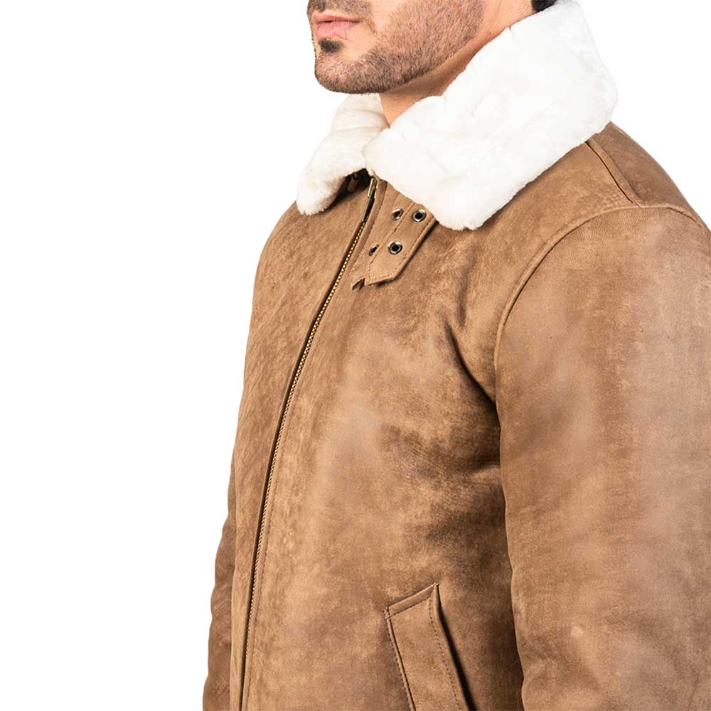 Shearling Leather jacket - brown