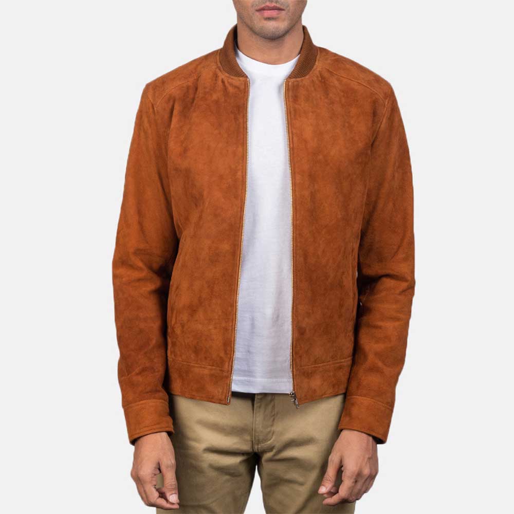 Suede Bomber Jacket