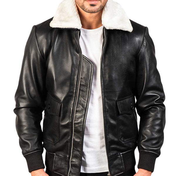 Collar Fur Leather Jacket