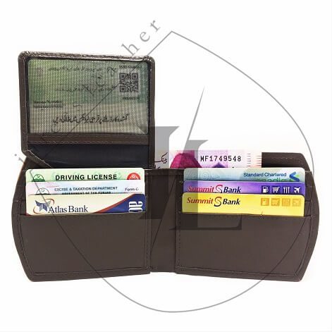 Curve Leather Wallet - Chocolate