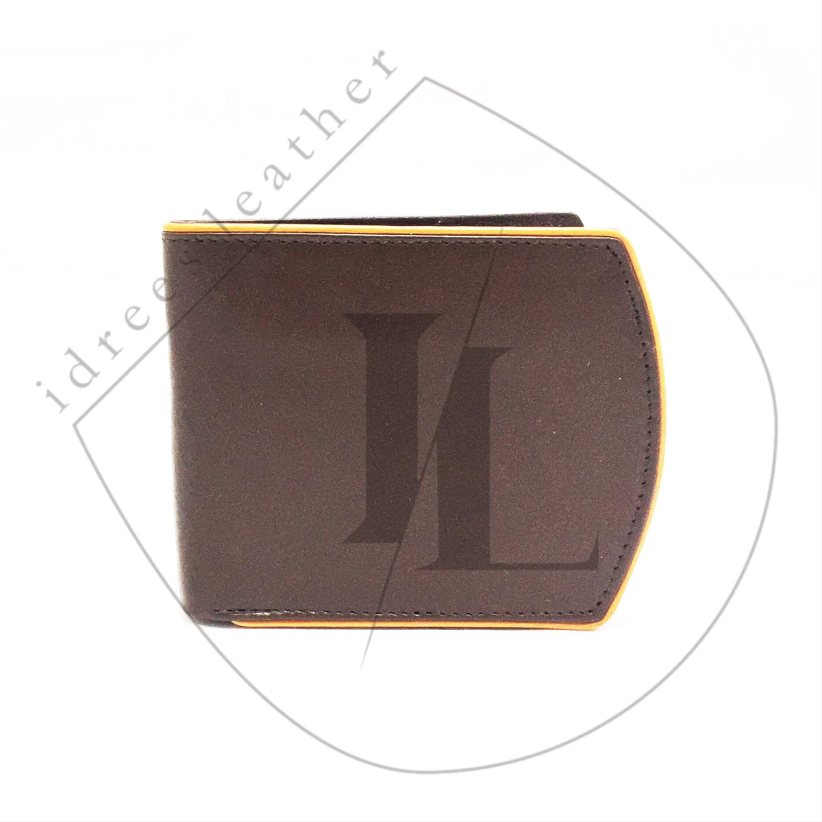 Curve Leather Wallet - chocolate