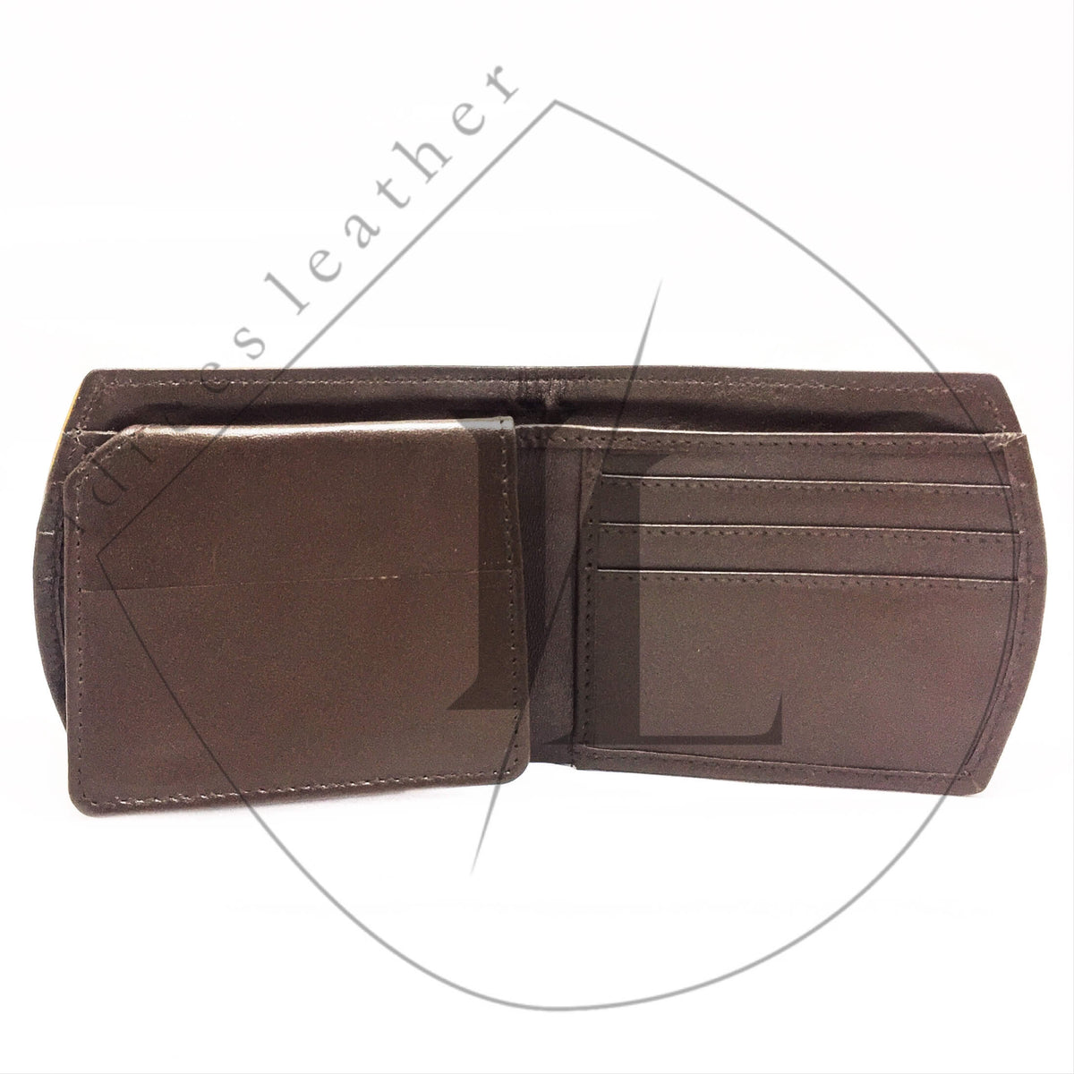 Curve Leather Wallet - chocolate