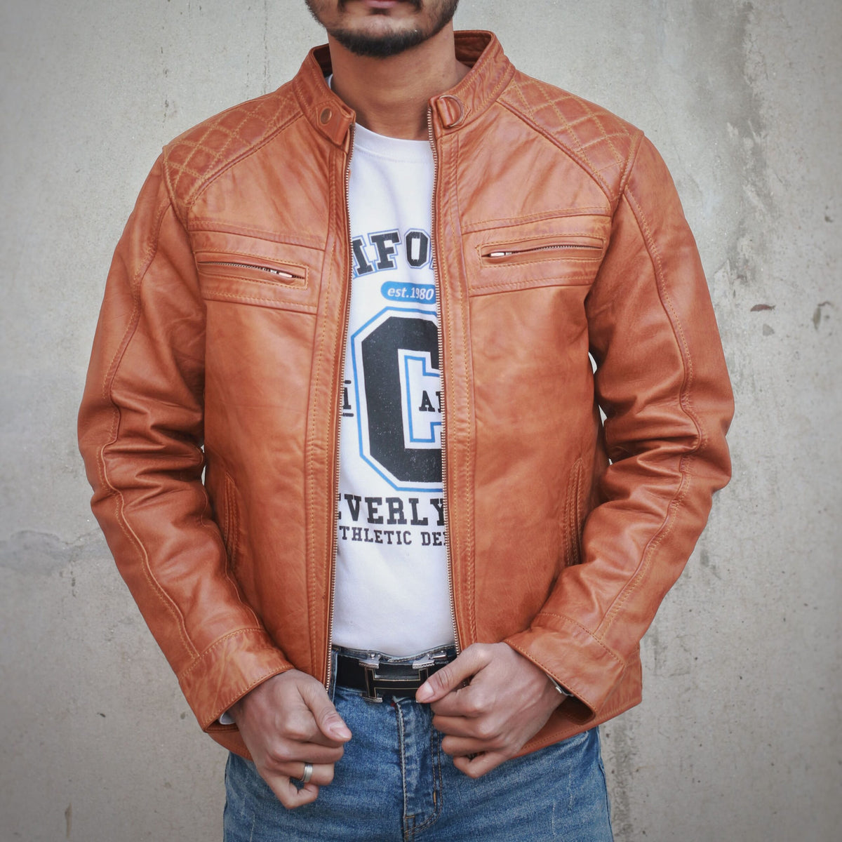 Diamond Cut Canvas jacket - tan
