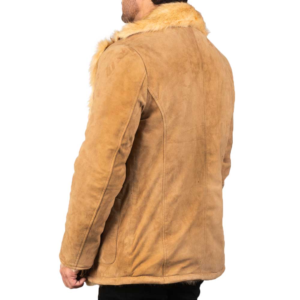 Leather Coat with Fur