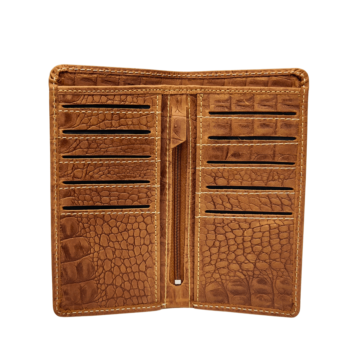 Leather Long Wallet - sand-brown