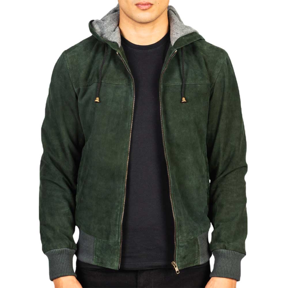 Leather Hooded Jacket
