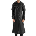 Hooded Leather Trench Coat