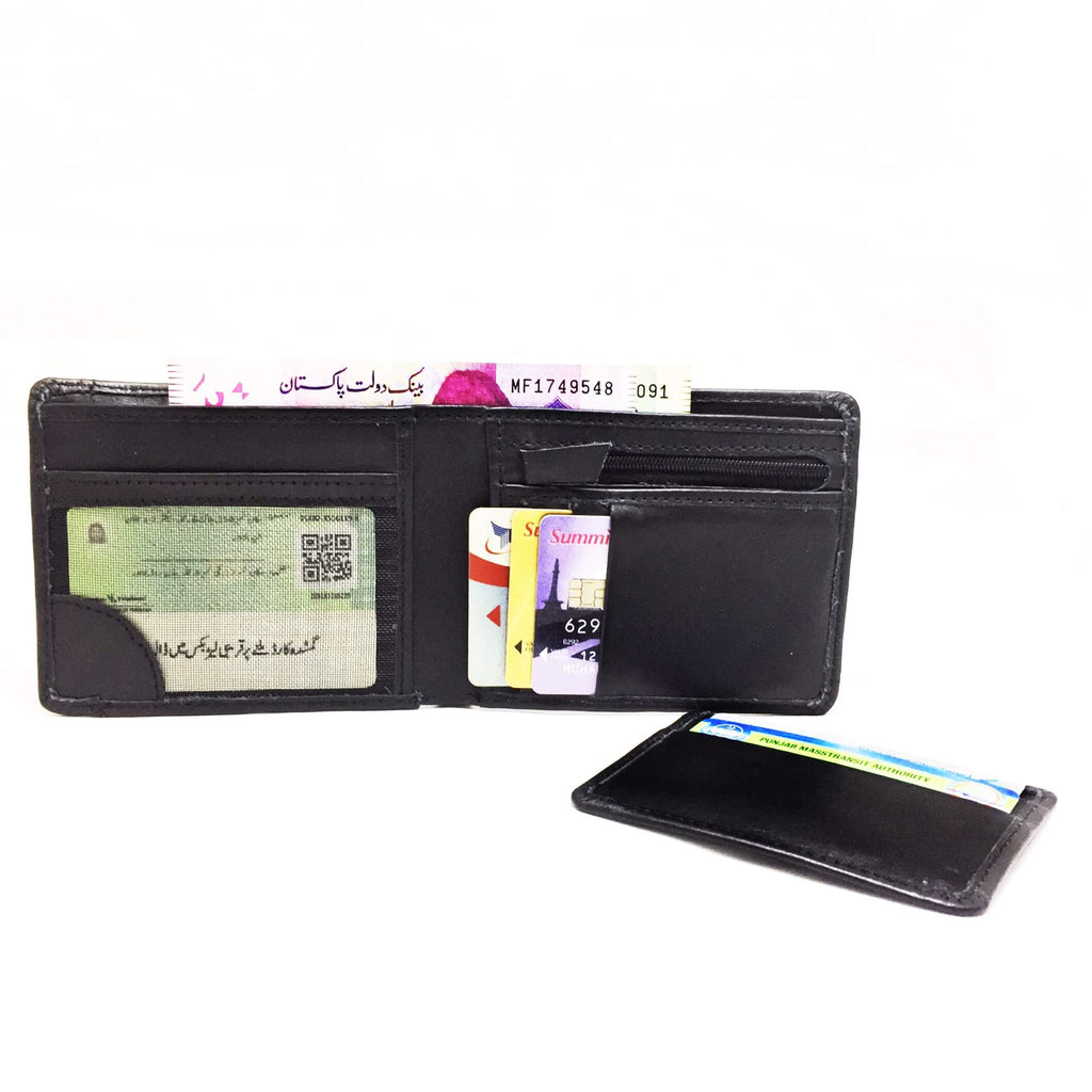 Card holder wallet - black