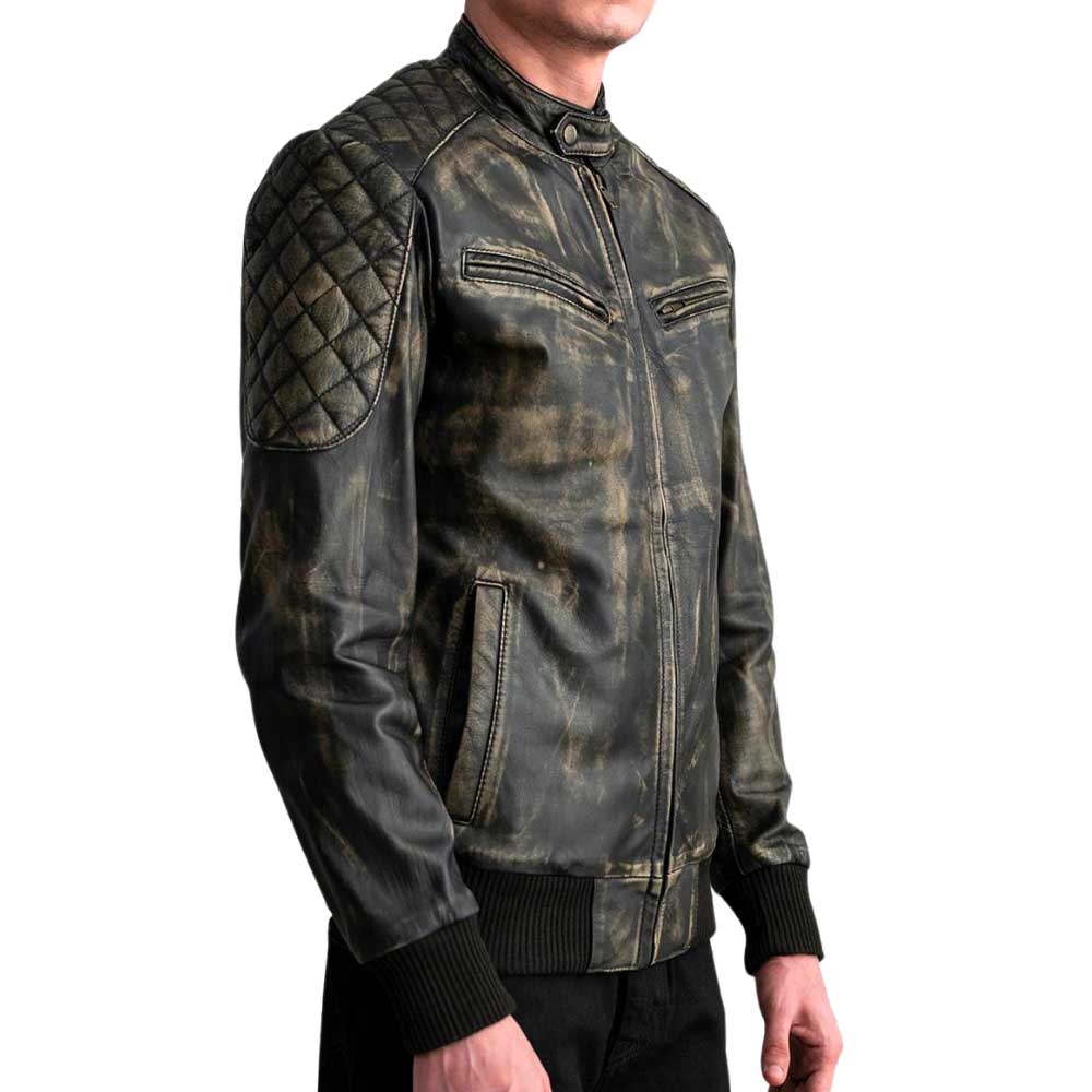 Leather Bomber Jacket