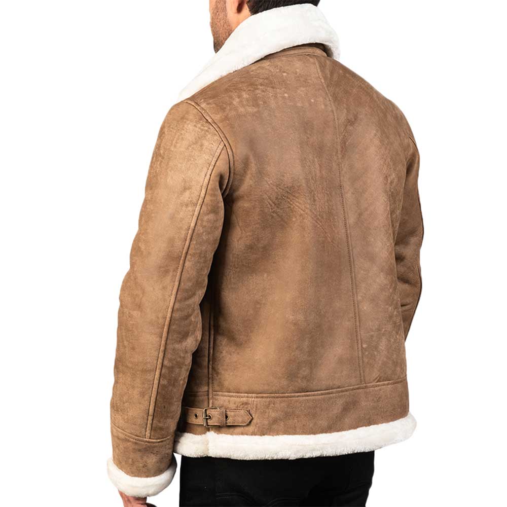 Shearling Leather jacket - brown