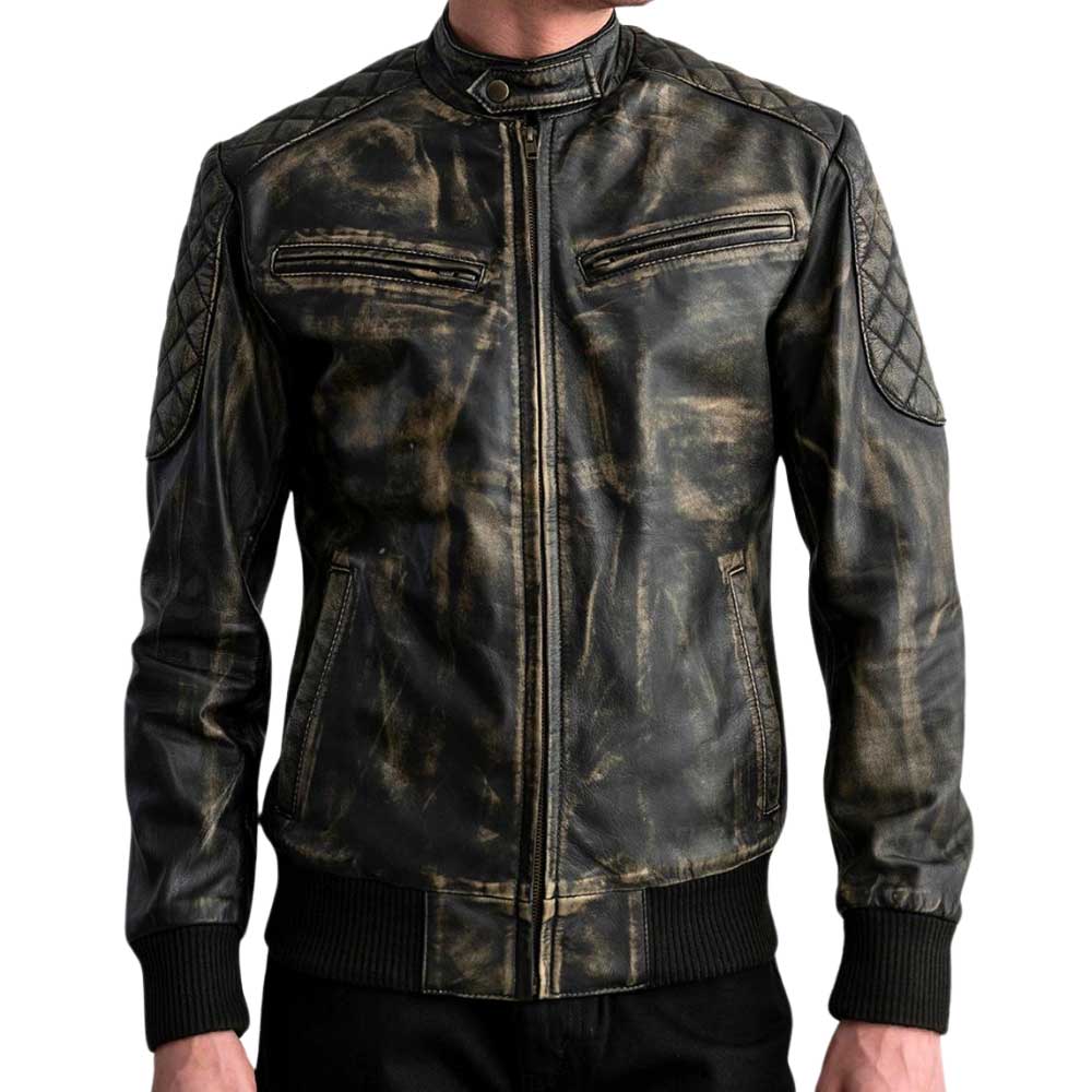 Leather Bomber Jacket