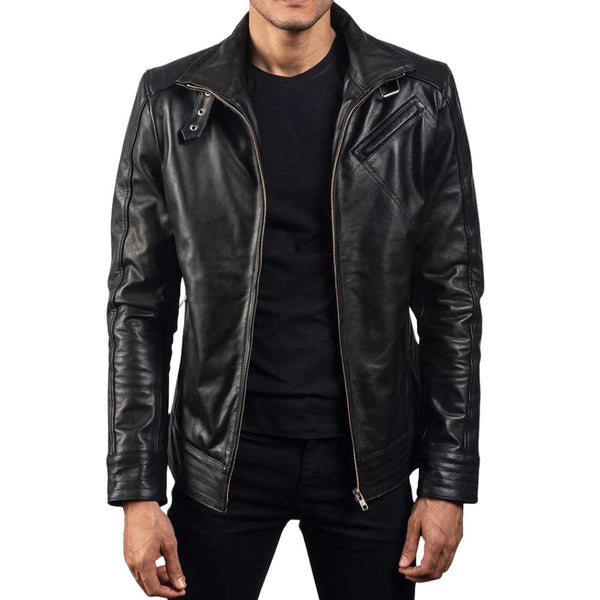 Black Leather Biker Jacket