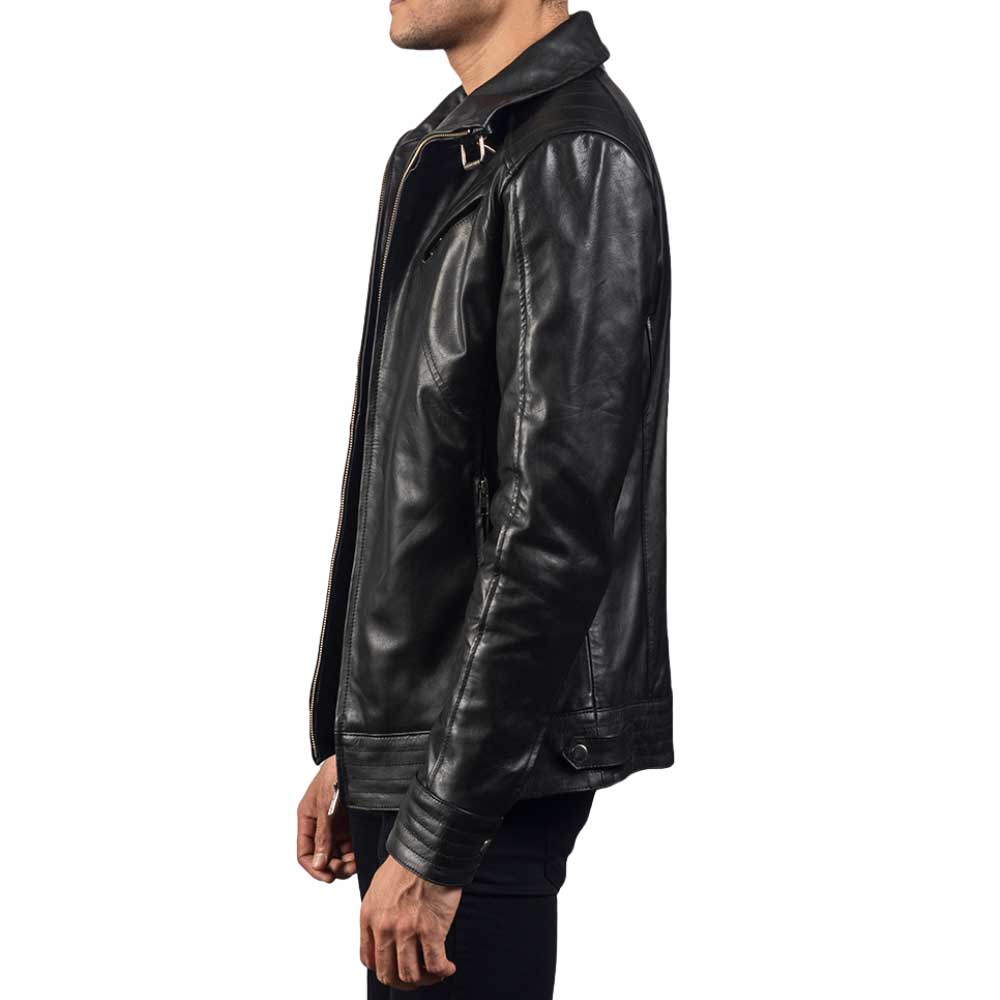 Black Leather Biker Jacket