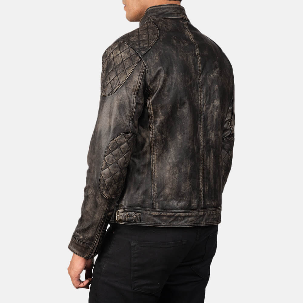 Distressed Leather Jackets for Men - Brown