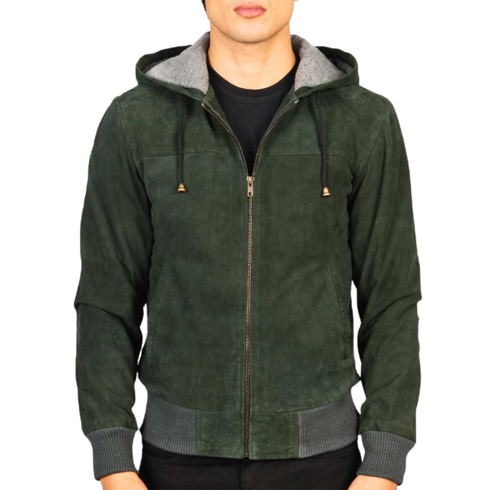 Leather Hooded Jacket