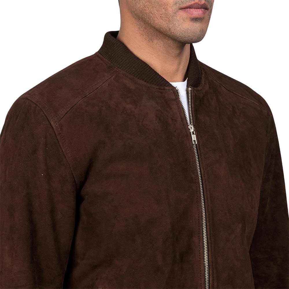 Suede Bomber Jacket