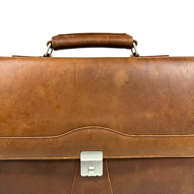 Crazy Horse Leather Laptop Bag