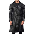 Black Leather Trench Coat