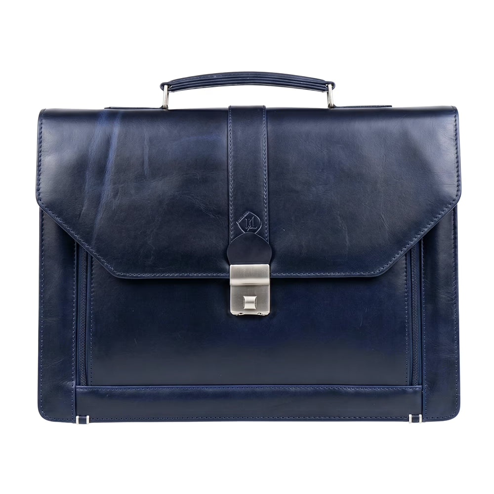 Executive Leather Bag - Blue