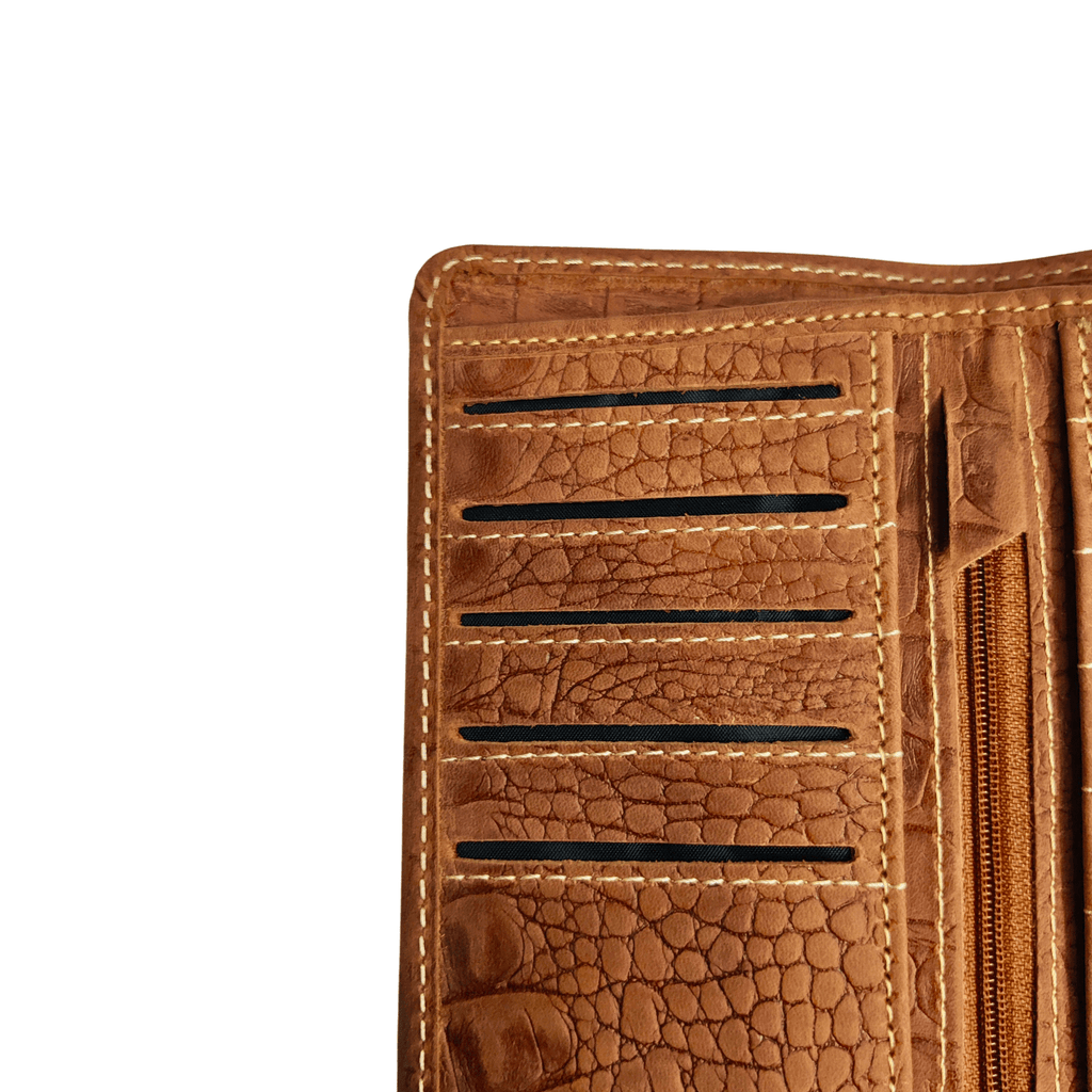 Leather Long Wallet - Sand Brown