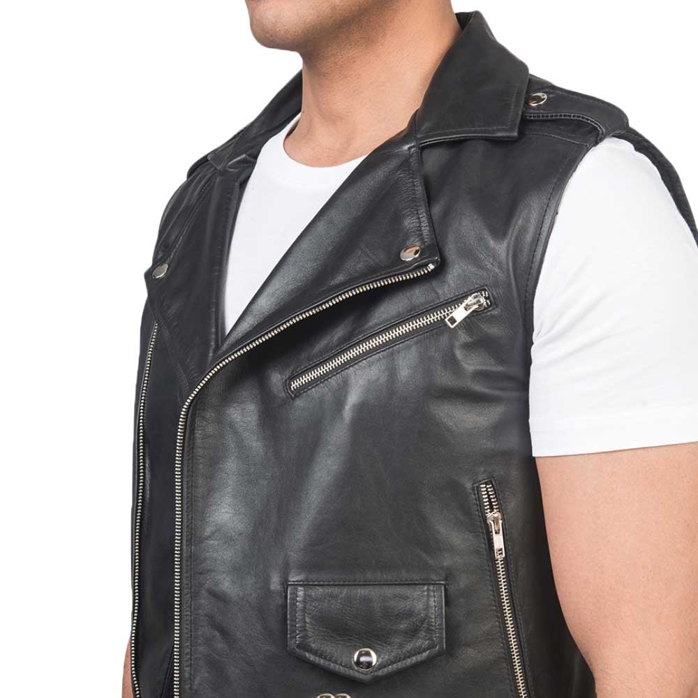Leather Biker Vest