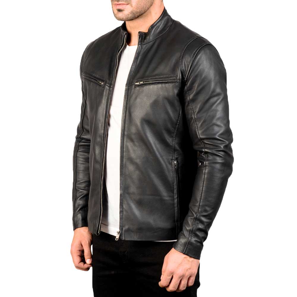 Ionic Black Leather Jacket