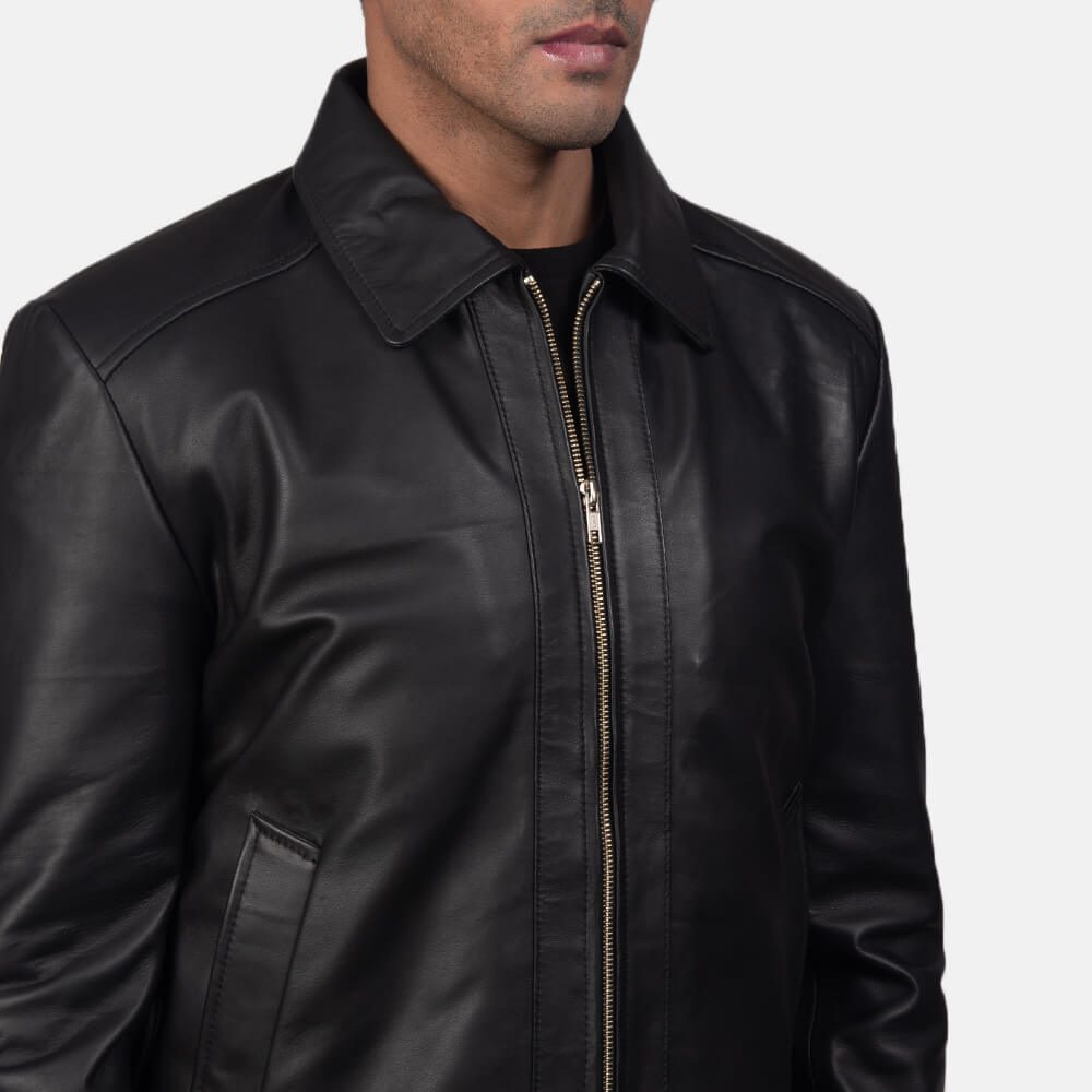 Collar Jacket Mens - Black