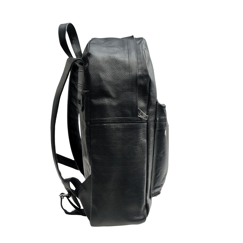 Mens Leather Backpack - Black