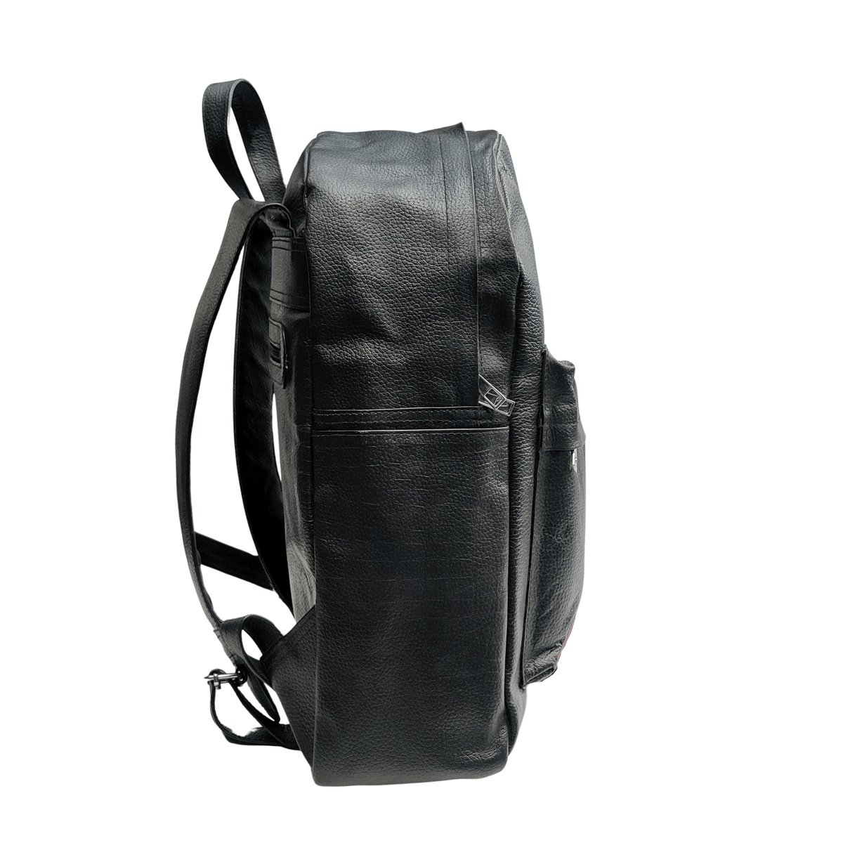 Mens Leather Backpack - Black