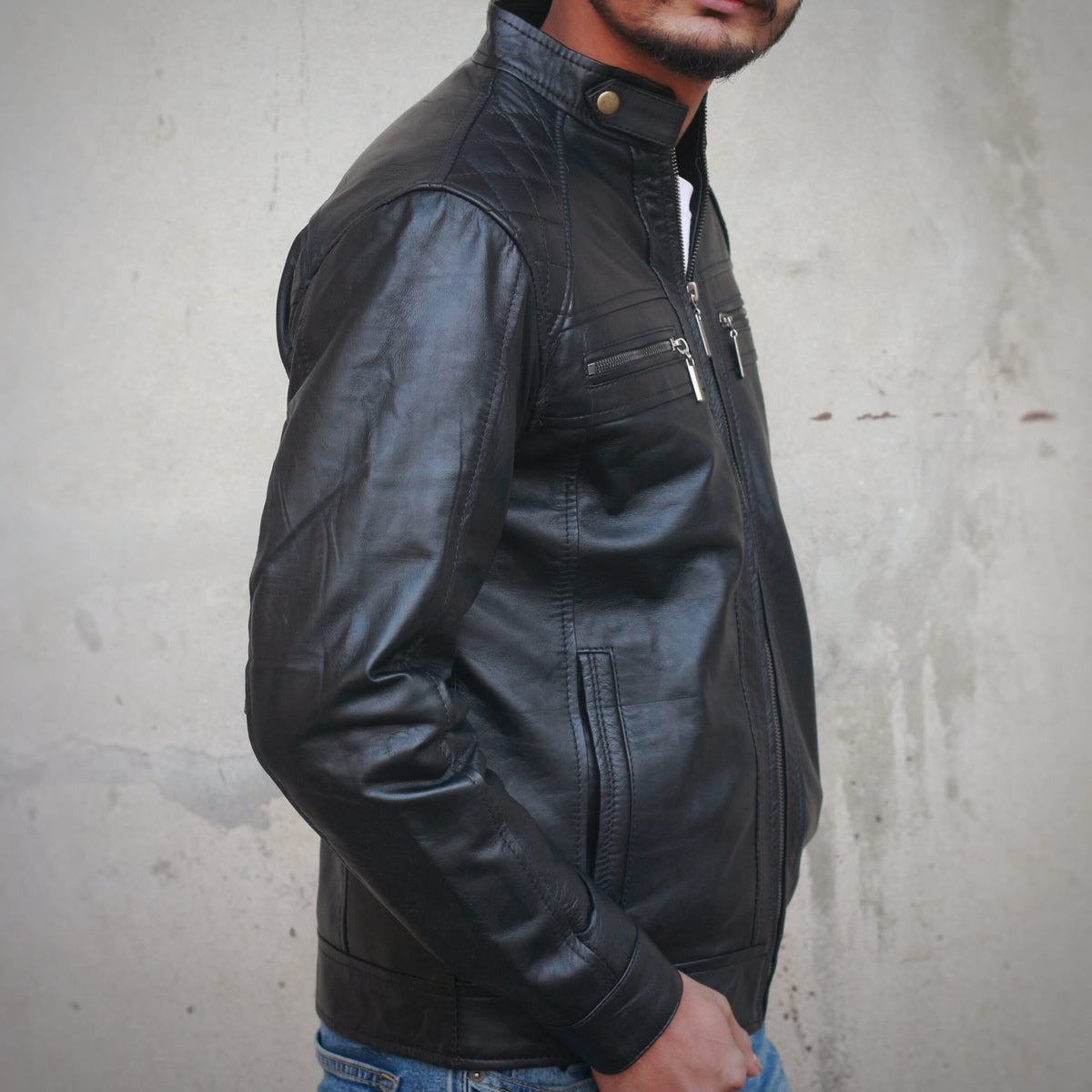 Diamond Cut Canvas jacket - Black