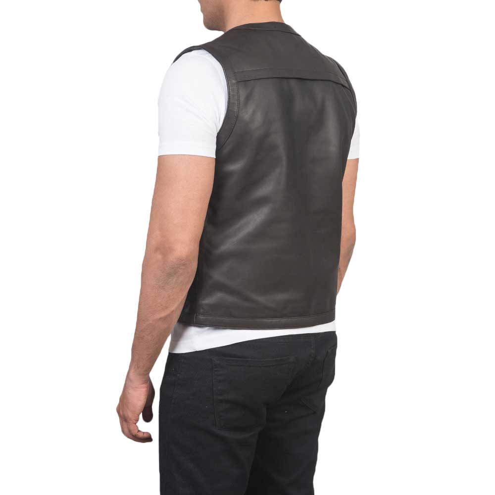 Brown Leather Vest