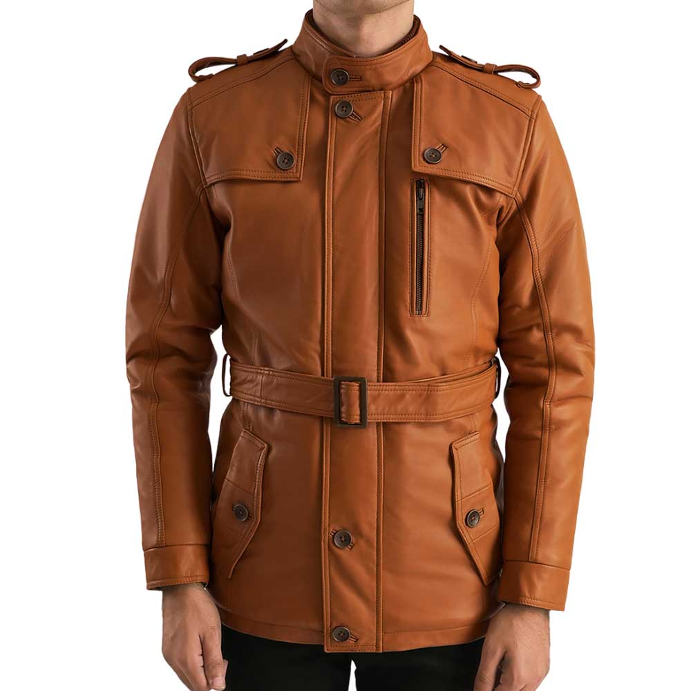 Fur Brown Leather Jacket