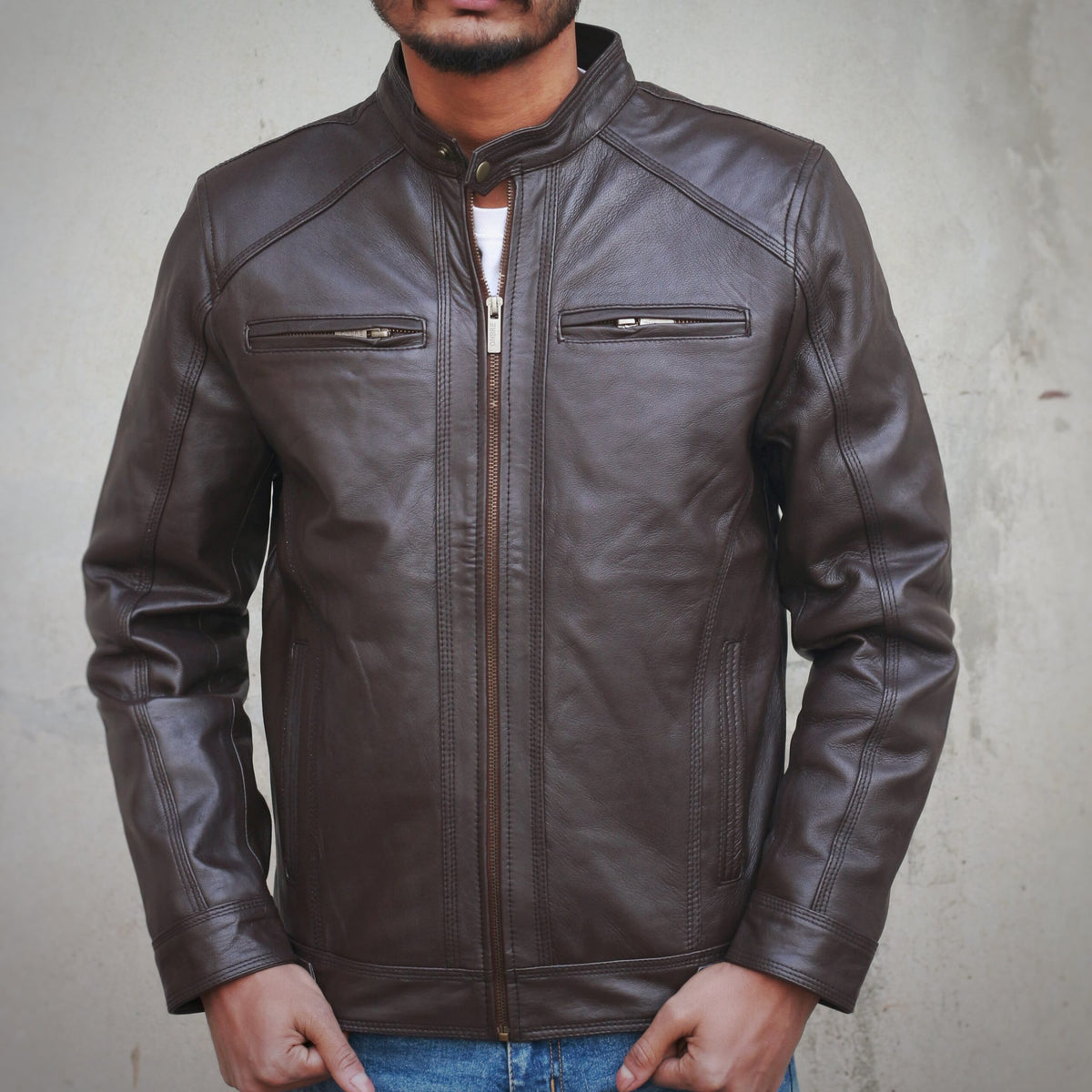 Moto Jacket - brown