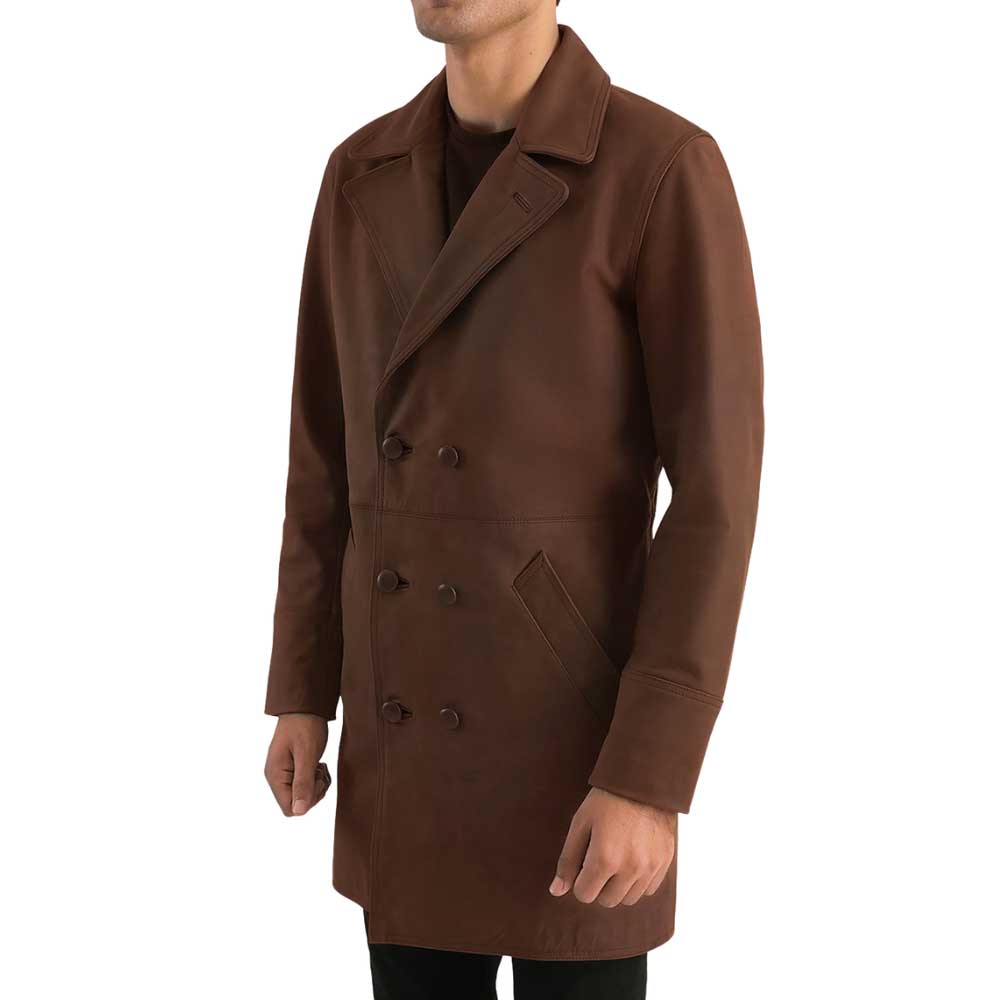 Brown Leather Coat