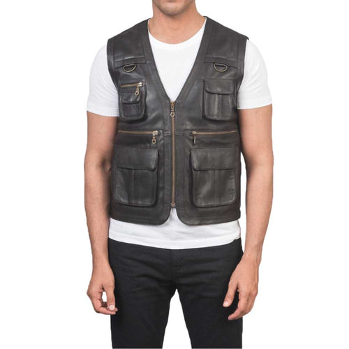 Brown Leather Vest