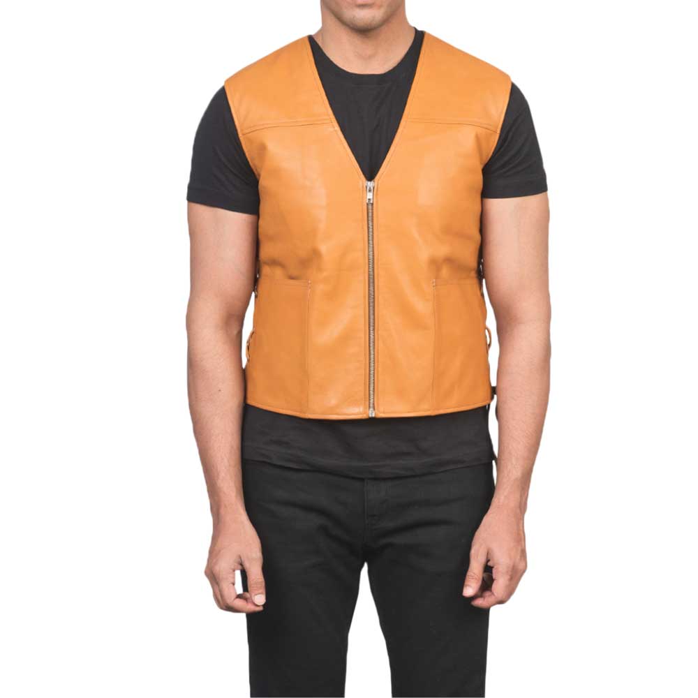 Mens Leather Vest
