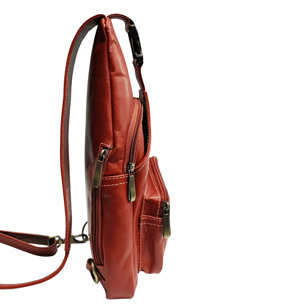 Leather Sling Bag - TAN