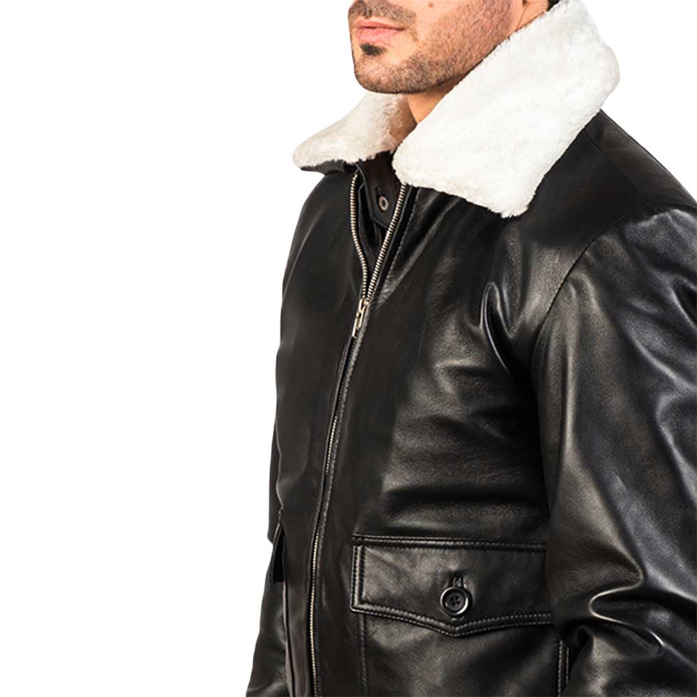 Collar Fur Leather Jacket
