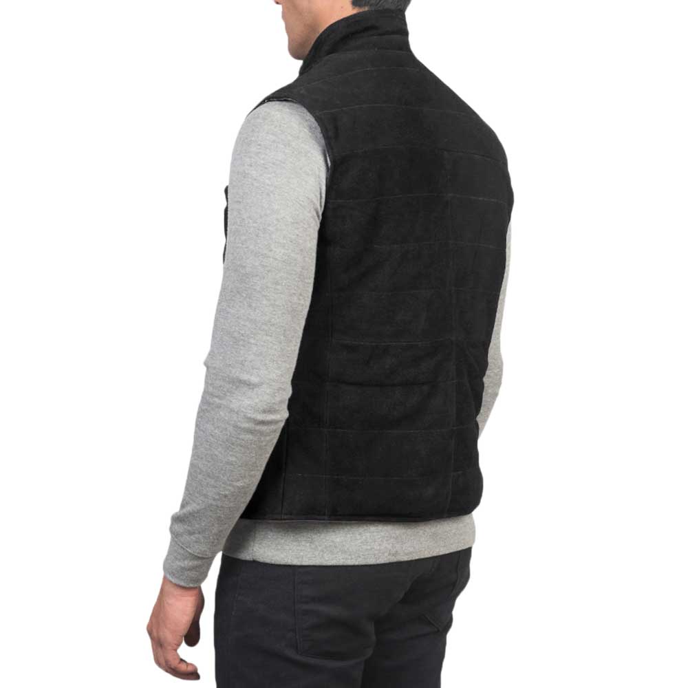 Mens Western Vest - Black